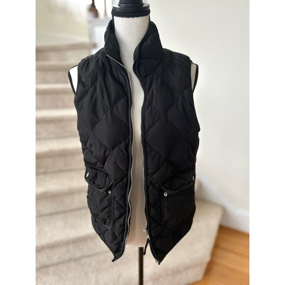 Woolrich Black Quilted Duck Down Fill Zip Up Vest - Picture 2 of 7